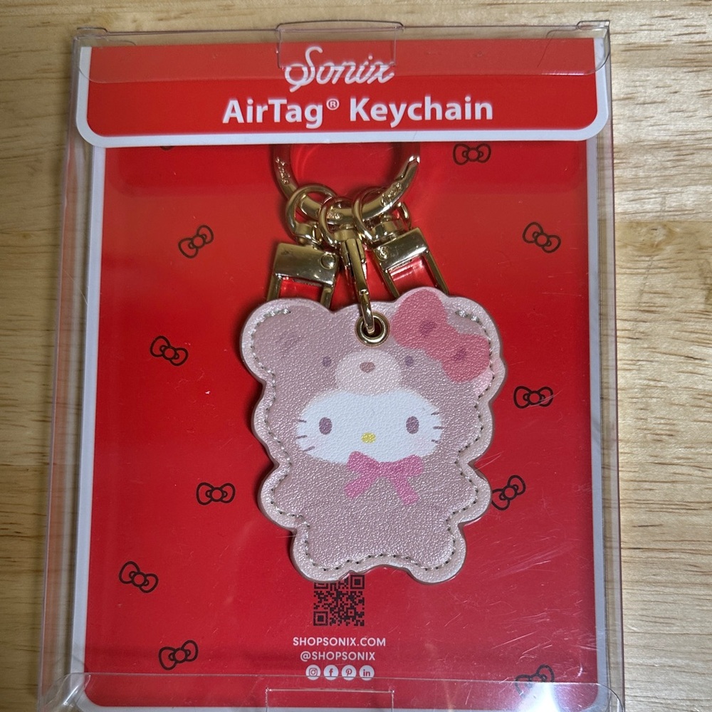 Sonix Hello Kitty Pink and Gold AirTag Holder